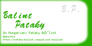 balint pataky business card